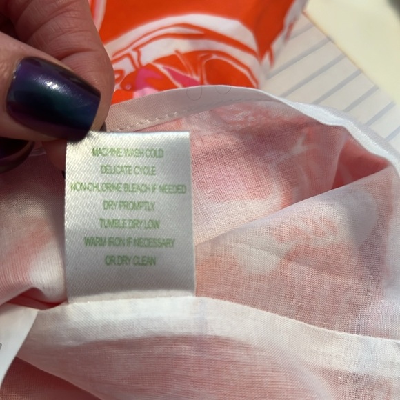 Lilly Pulitzer Callie Floral Ruffled Mini Skirt Size 0 Tango Orange - Picture 9 of 9